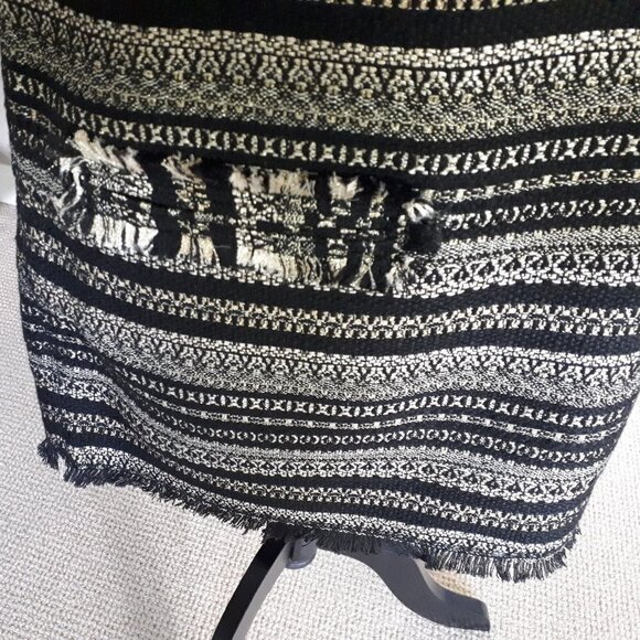 NWOT Darling black, gold & silver metallic fiber woven box shift holiday dress - Picture 9 of 10